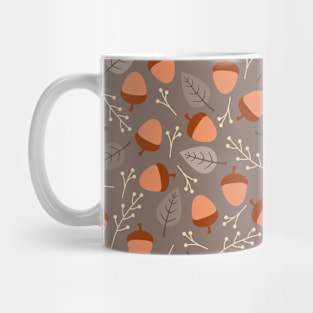 Forest Color Leaves and Acorns Pattern Mug